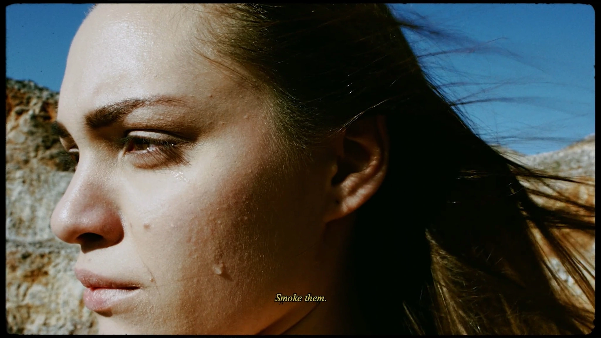 Real film portrait with an additional colour treatment